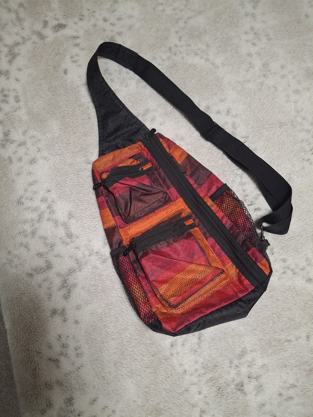 Unbranded Red & Orange Sling Bag - Crossbody Chest Pack